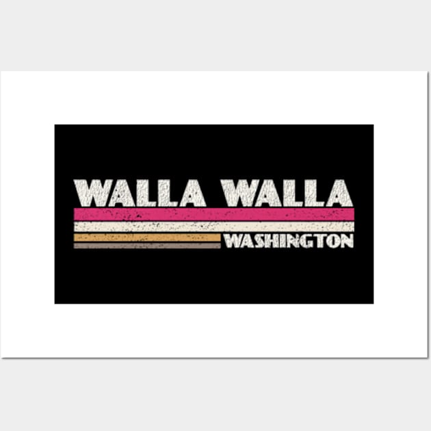 walla walla Washington Retro Wall Art by DarkStile